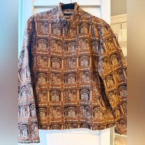 Chico's Multicolor Pure Silk Boxy Scandi Girl Jacket